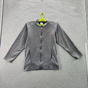 McDonald's Women‎ Jacket Small Gray Full Zip Logo Embroidered